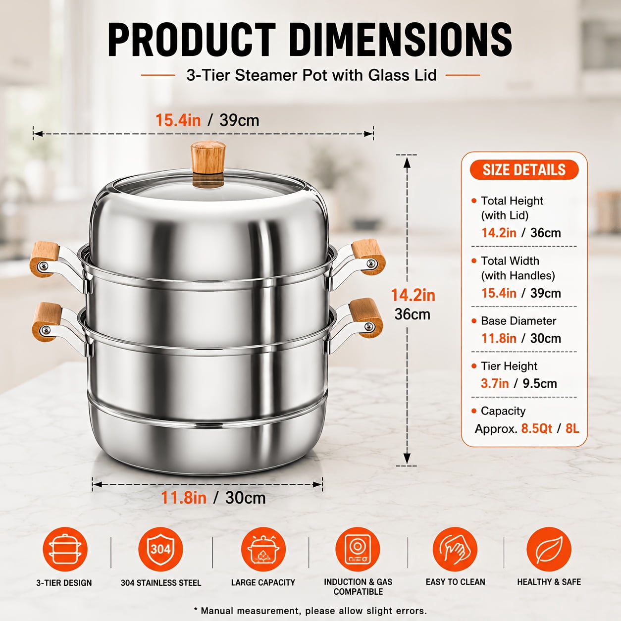 3-Tier Electric Food Steamers