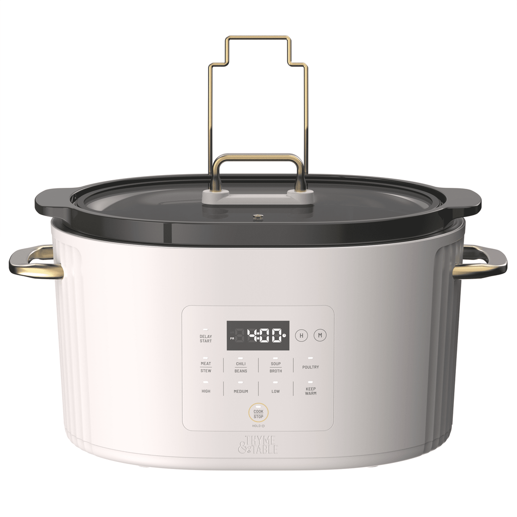 Thyme & Table 6QT Programmable Slow Cooker - Sand White