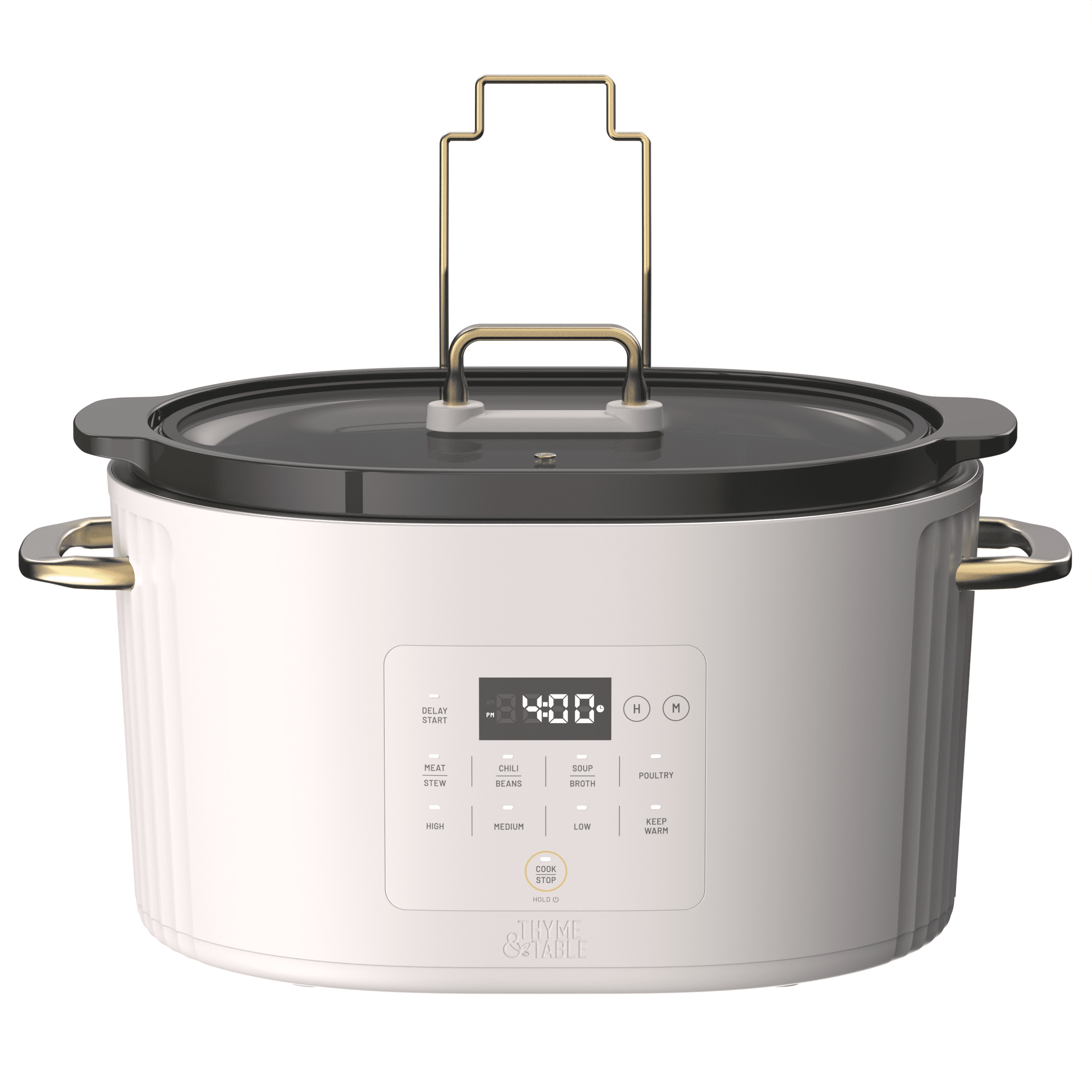 Thyme & Table 6QT Programmable Slow Cooker - Sand White
