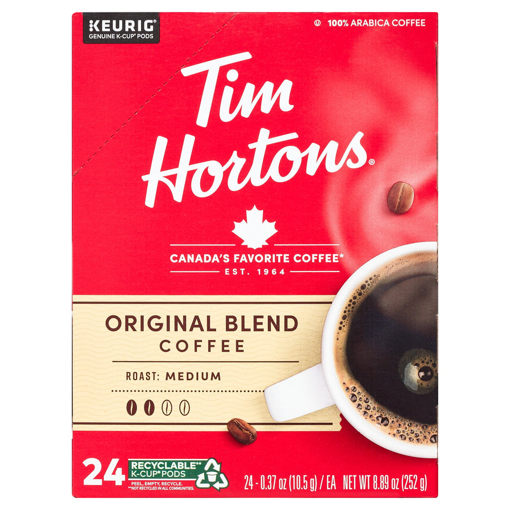 Tim Hortons Original Blend Medium Roast Keurig Coffee Pods - 24 Count
