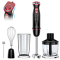 VAVSEA Immersion Blender - 1100W 5-in-1 Hand Blender, 24-Speed Stick Blender for Small Kitchen, Splash-Resistant Handheld Blender Mixer with Turbo Mode for Smoothies, Baby Food, Black