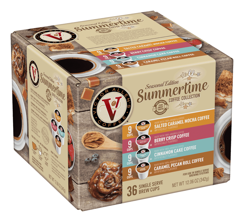 Victor Allen's Coffee Summertime Coffee Variety Pack - Medium Roast, 36 Count, Single Serve Coffee Pods for Keurig K-Cup Brewers