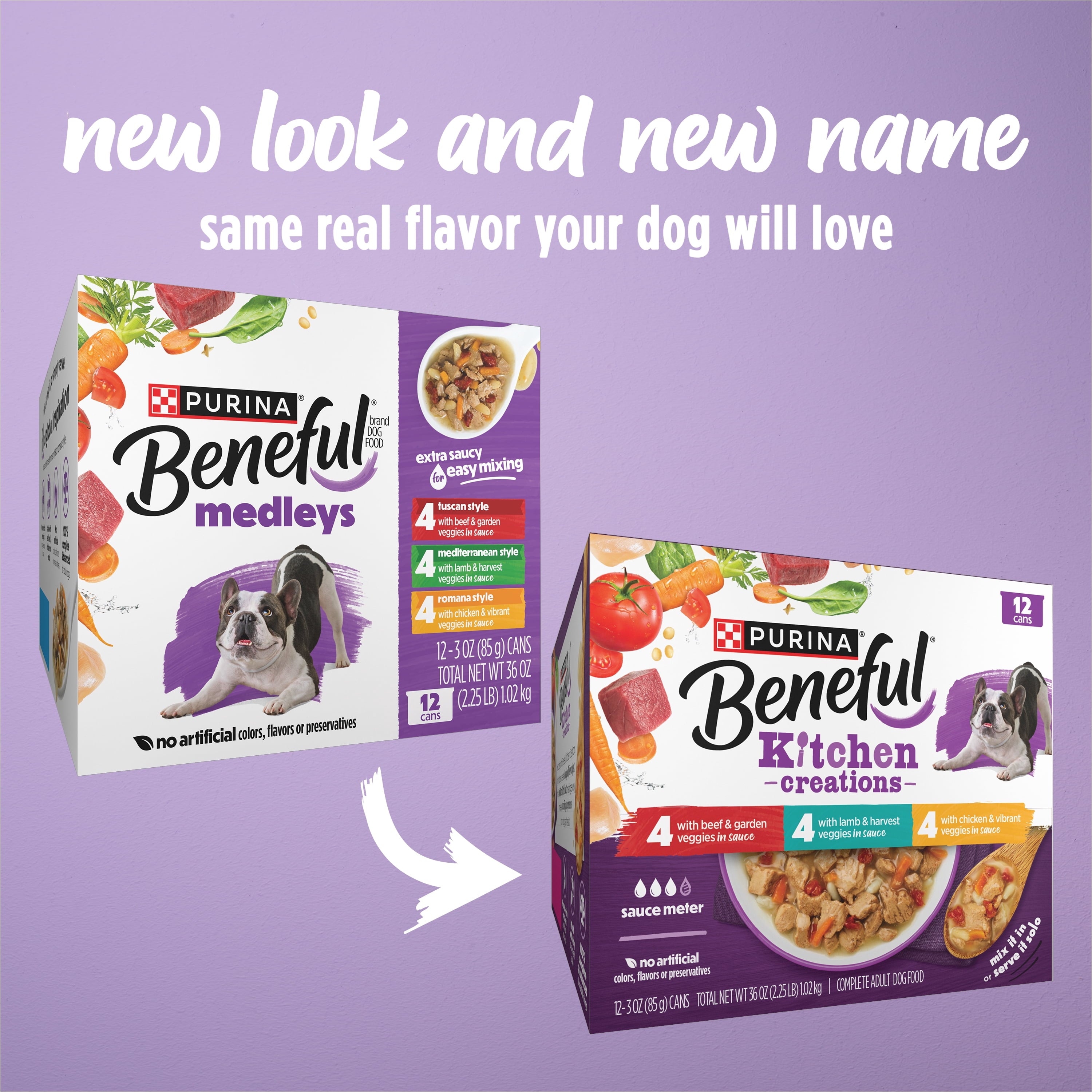 Purina Beneful Kitchen Creations With Beef - Chicken, or Lamb Wet Dog Food Variety Pack, 3 oz Cans (12 Pack)