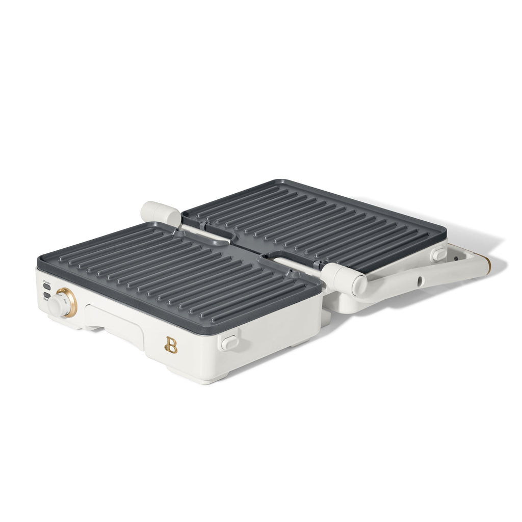 Beautiful 2-in-1 Panini Press & Grill - White Icing by Drew Barrymore
