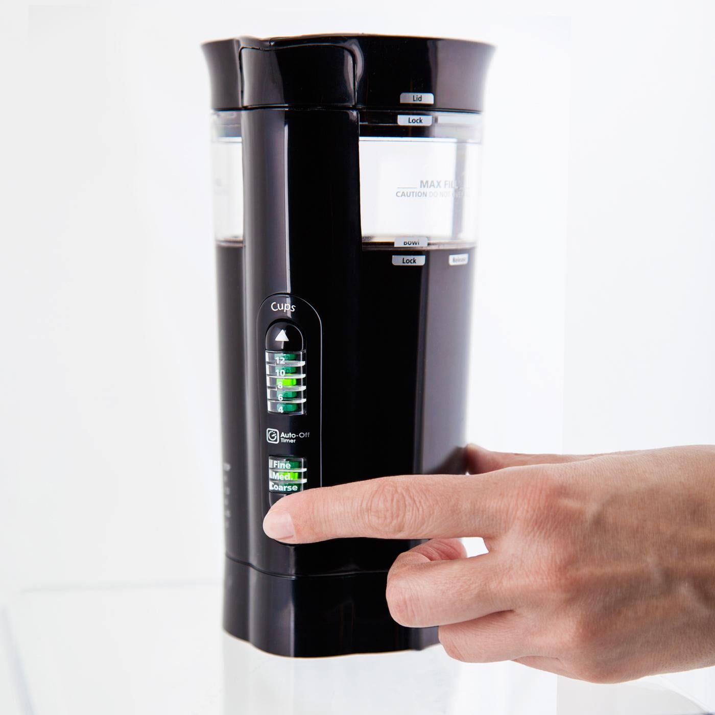 Mr. Coffee New 12 Cup Plastic Coffee Grinder in Black