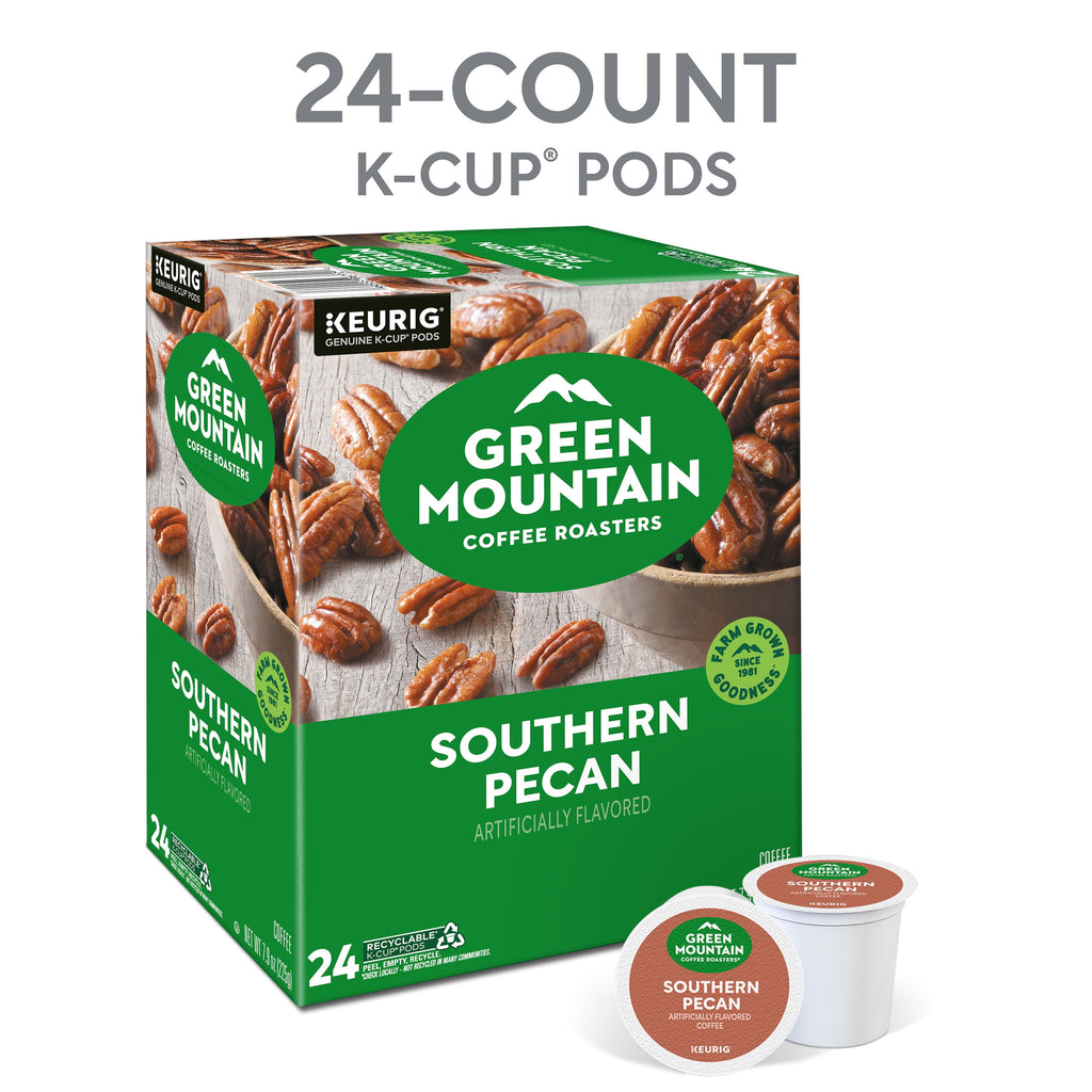 Green Mountain Coffee Southern Pecan - Flavored Keurig K-Cup Coffee Pods, Light Roast, 24 Count