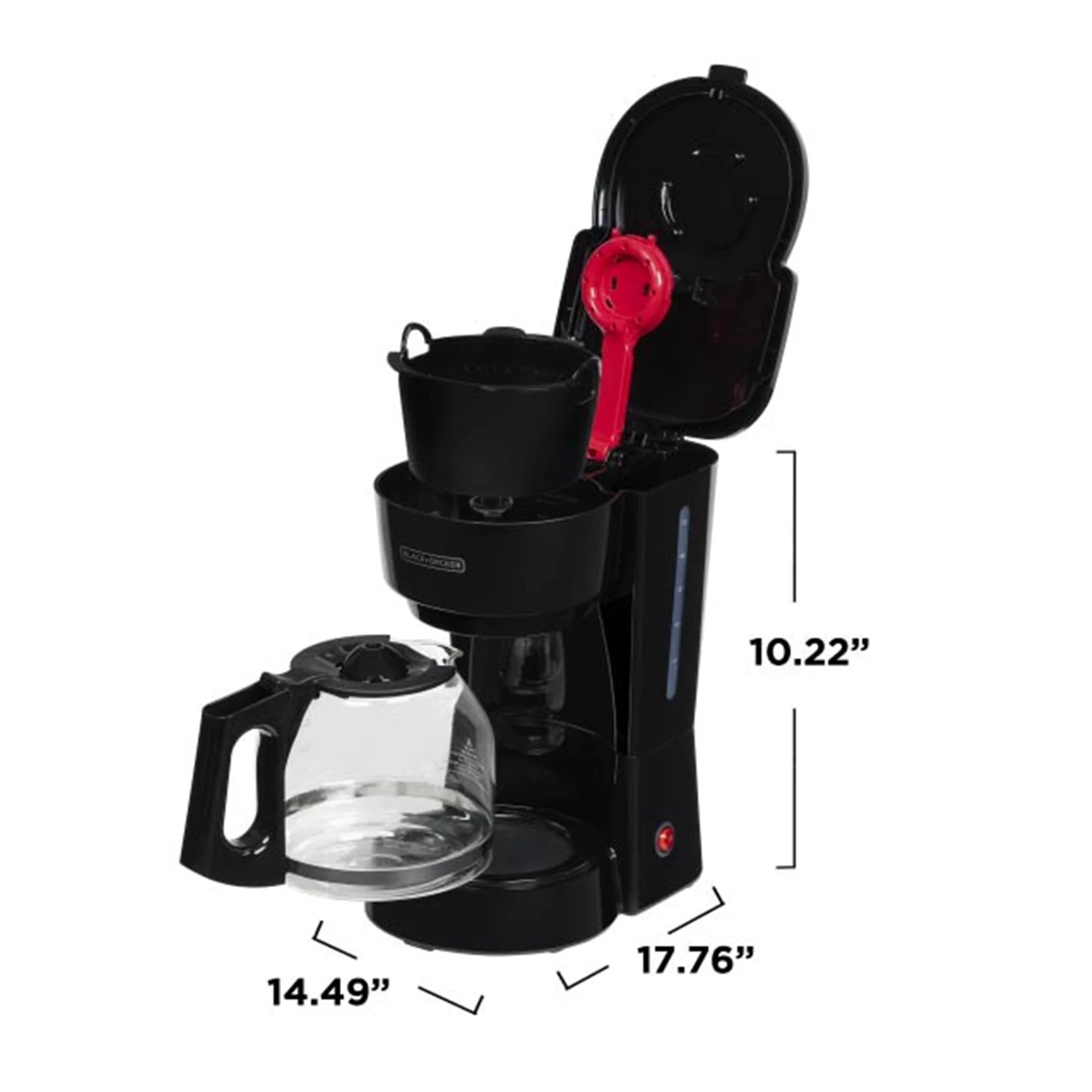 BLACK+DECKER 12-Cup Drip Coffee Maker with Easy On/Off Switch and Sneak-A-Cup Feature