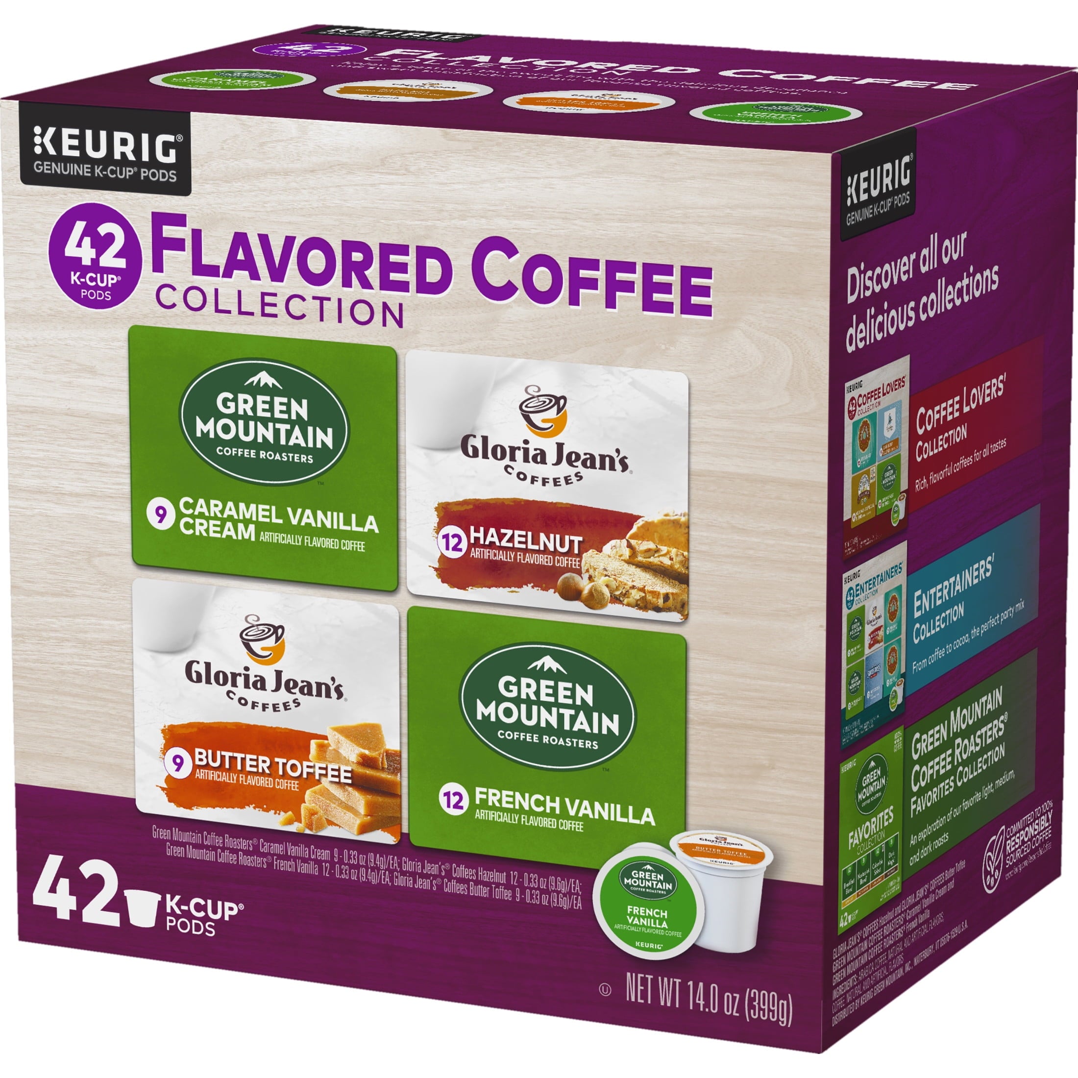 Keurig Flavored Variety Coffee Collection K-Cup Pods - Variety Pack, 42 Count for Keurig Brewers