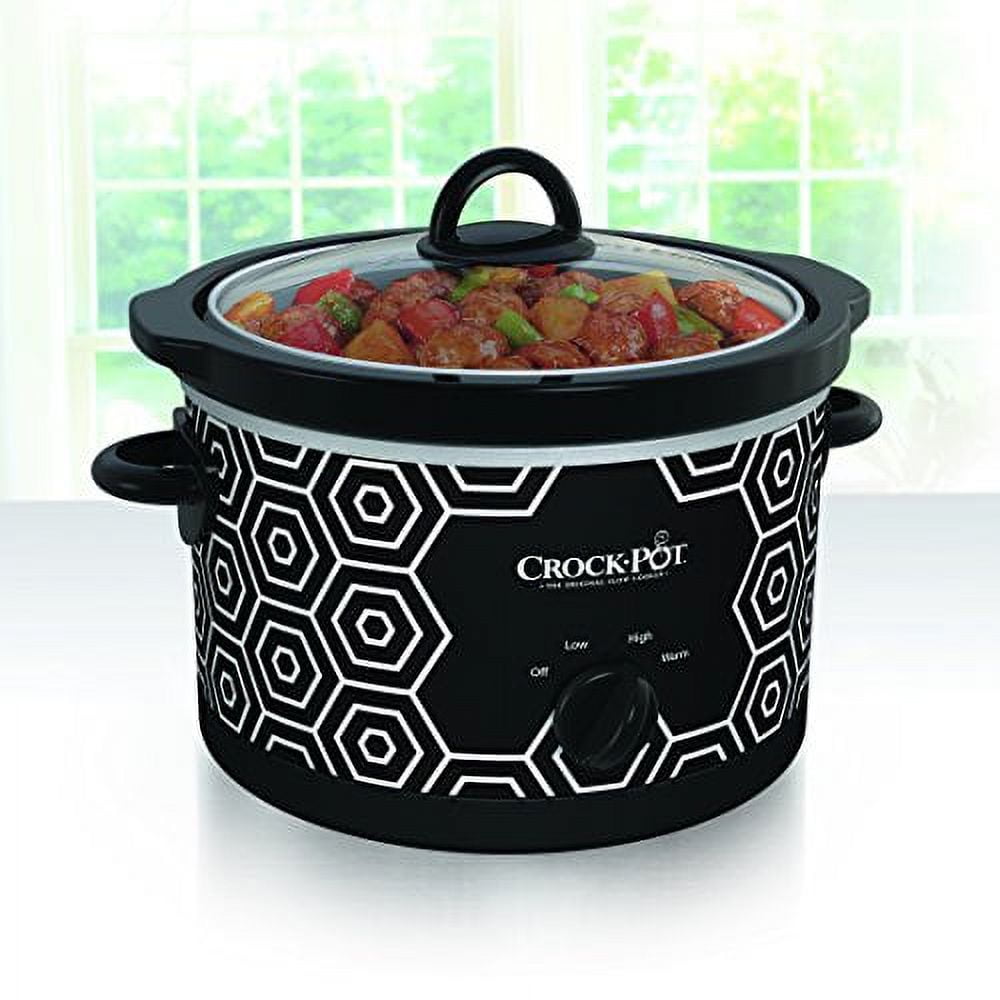 Crock-Pot 4.5-Quart Slow Cooker - Manual, Black/White Pattern