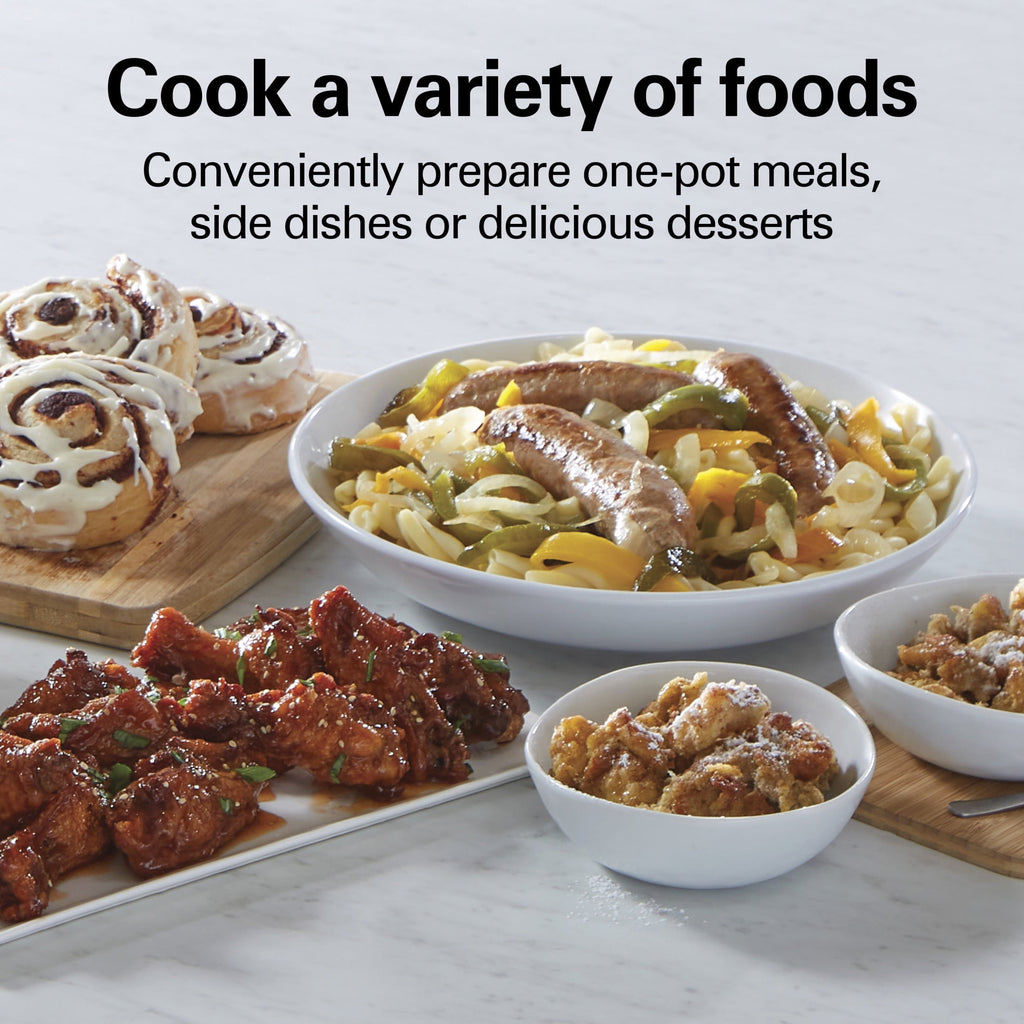 Hamilton Beach 4 Qt Slow Cooker - Stoneware Crock with Removable Pot, White and Silver