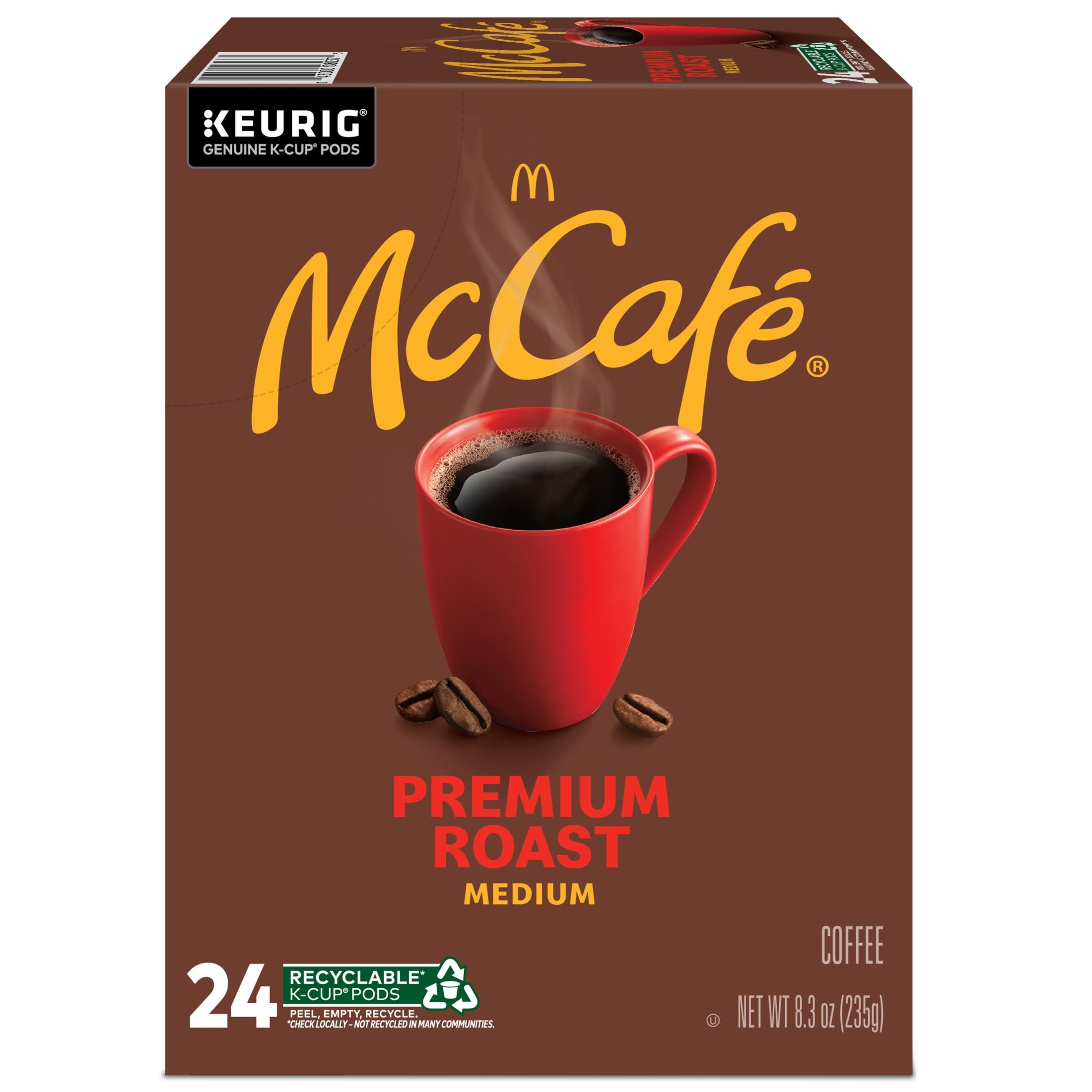 McCafe Premium Roast Coffee K-Cup Coffee Pods - Medium Roast, 24 Count For Keurig Brewers - 4-Pack