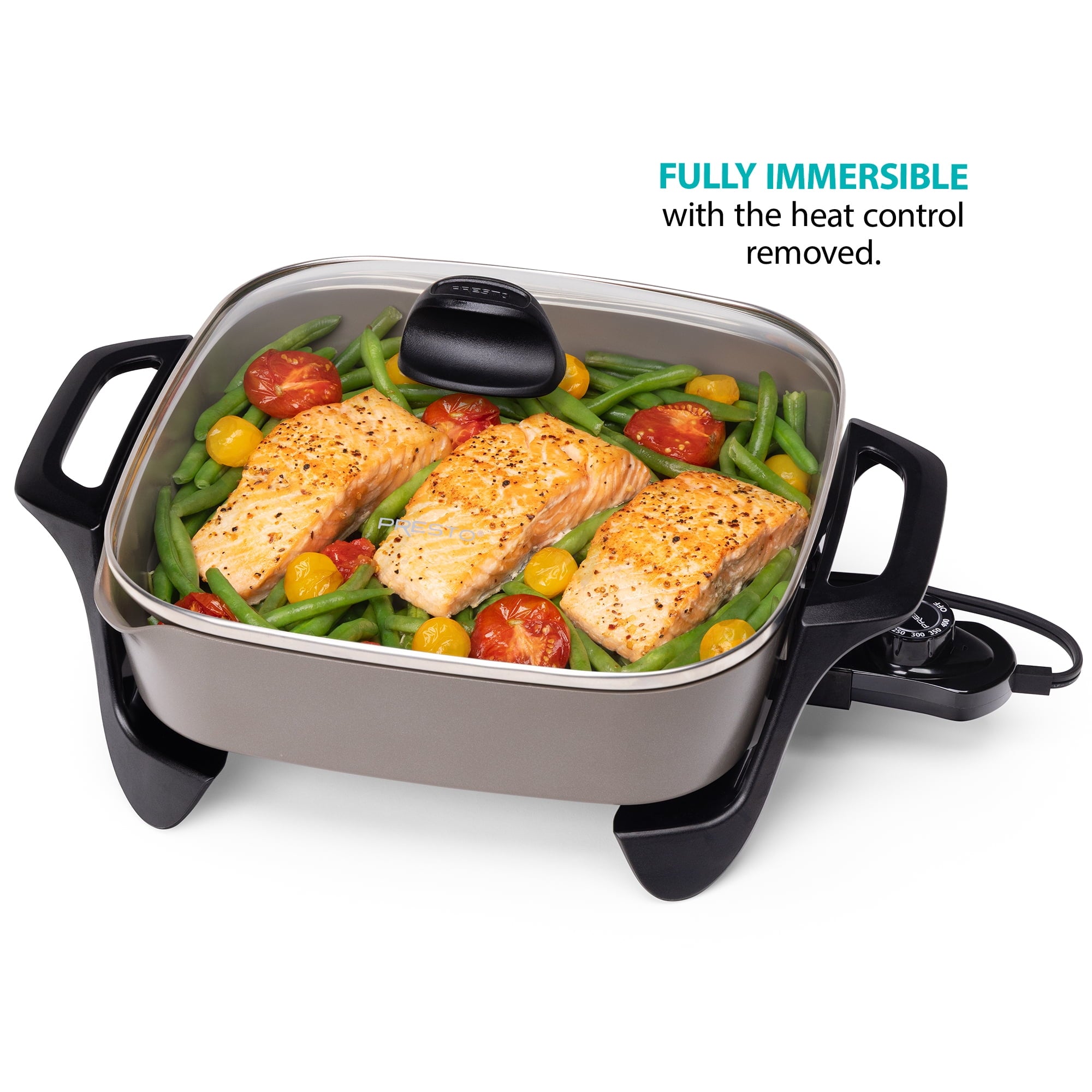 Presto 12-inch Ceramic Electric Skillet with Glass Cover