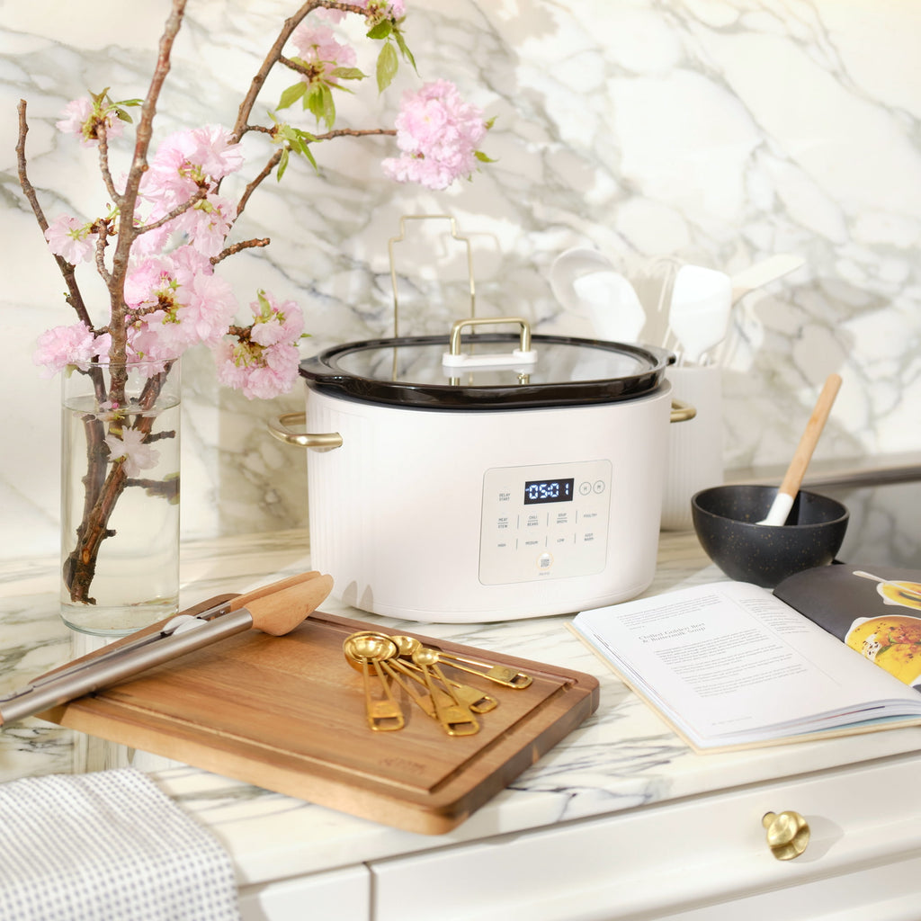 Thyme & Table 6QT Programmable Slow Cooker - Sand White