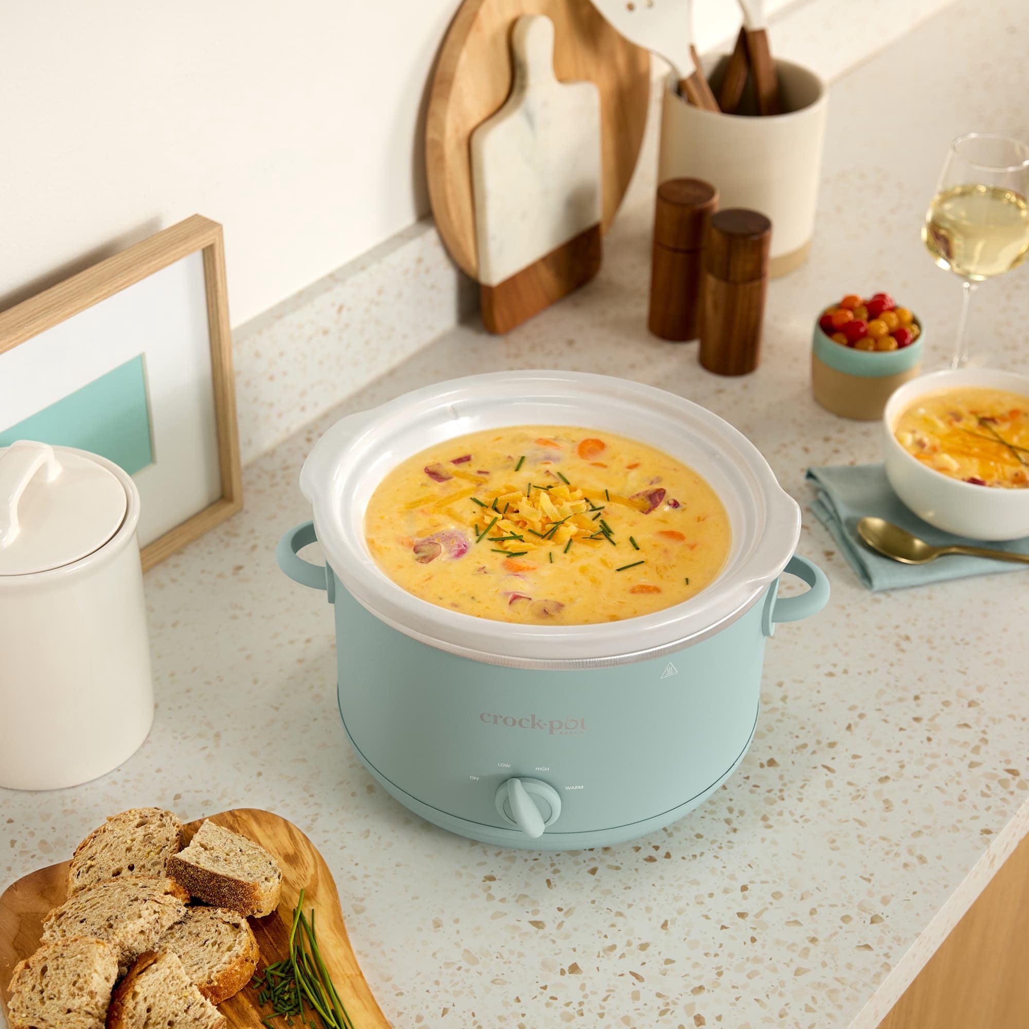 Crock Pot Design Series Manual Slow Cooker - 4.5 Qt Kitchen Appliance, Ocean Fog Green