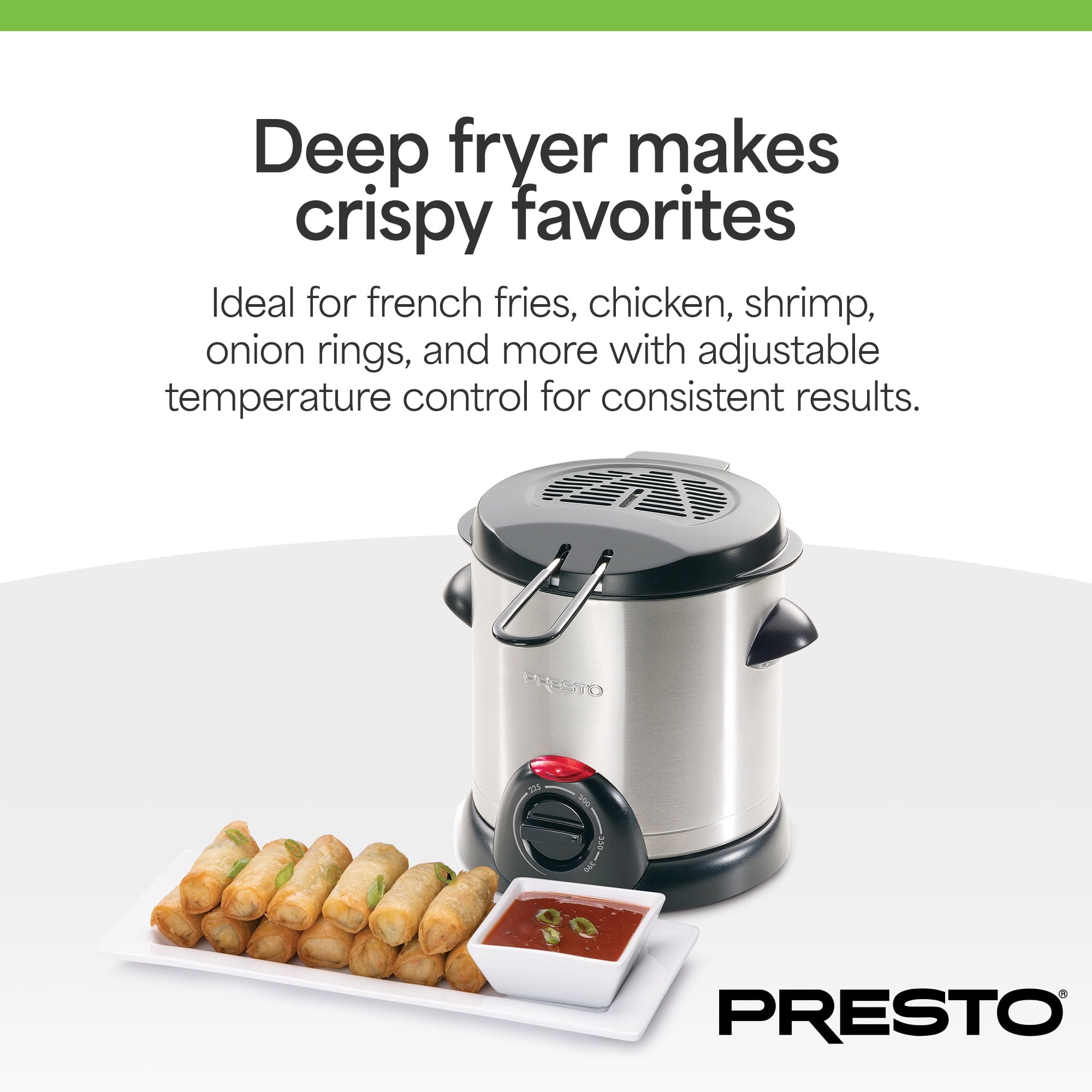Presto® 1-Liter Stainless Steel Electric Deep Fryer 05470