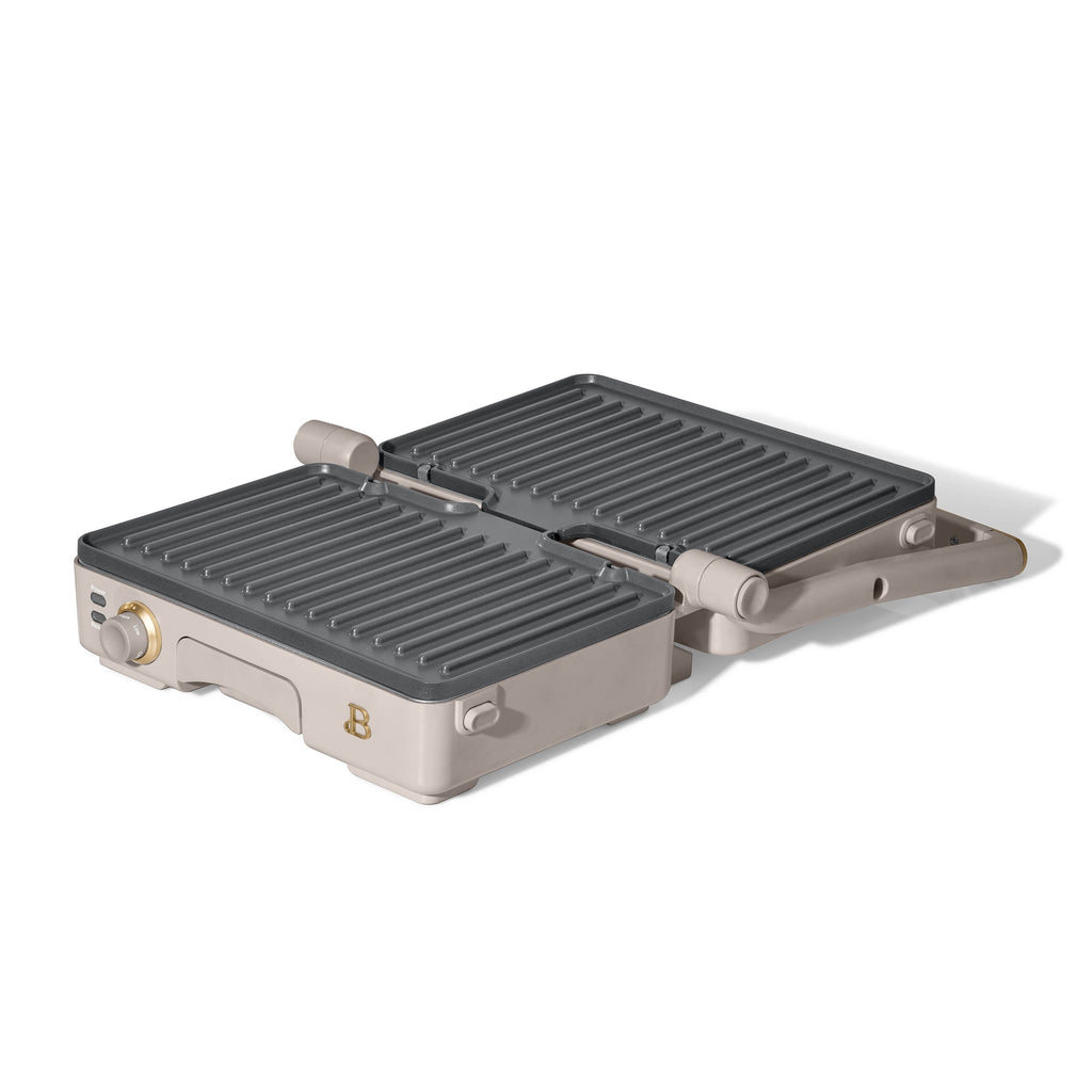 Beautiful 2-in-1 Panini Press & Grill with Detachable Plates - Porcini by Drew Barrymore