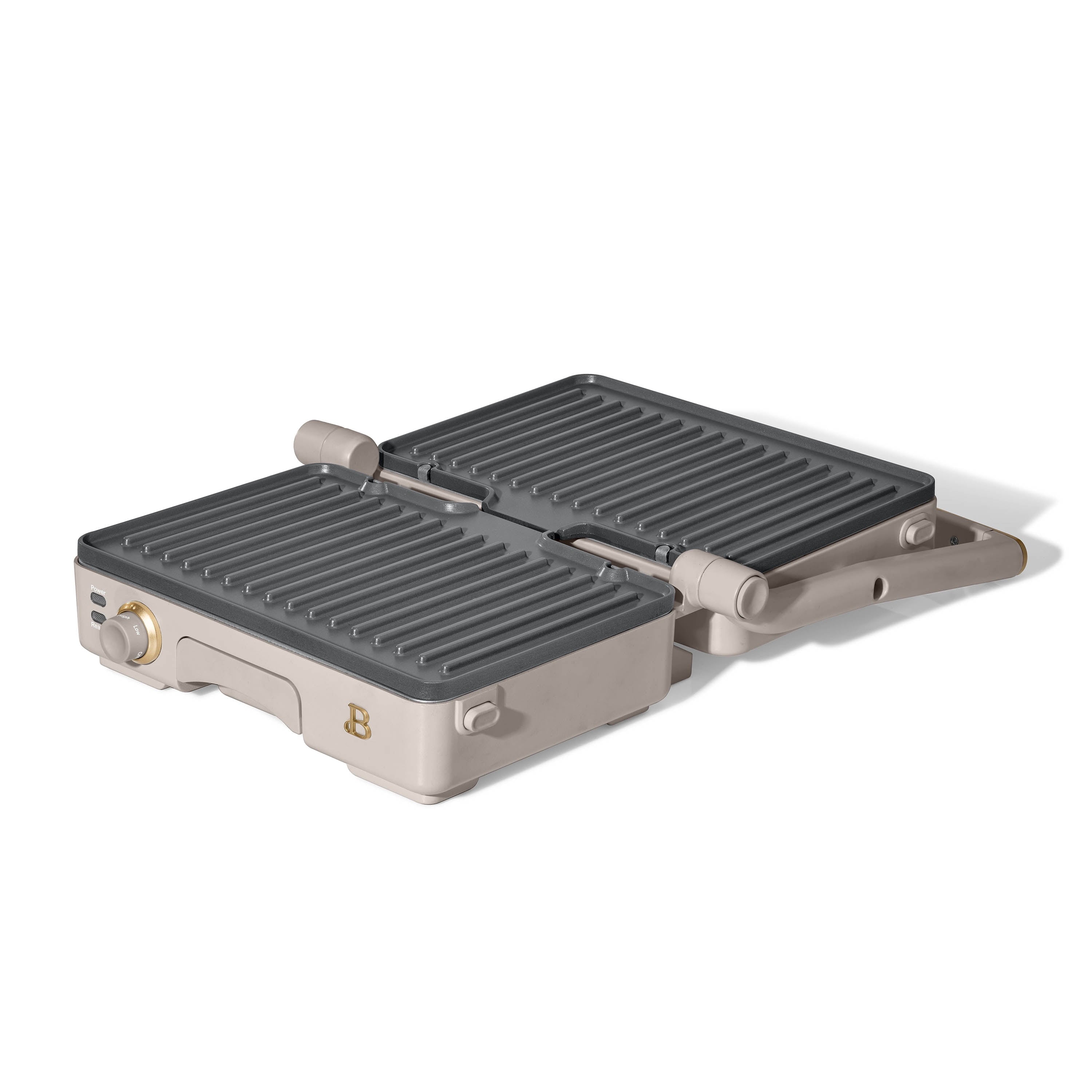 Beautiful 2-in-1 Panini Press & Grill with Detachable Plates - Porcini by Drew Barrymore