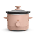 bella 1.5 Qt Manual Slow Cooker with 3 Heat Settings - Ceramic Nonstick Coating, Dishwasher Safe Pot & Tempered Glass Lid, Blossom