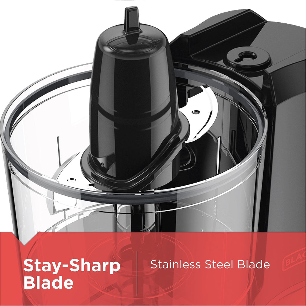 BLACK+DECKER 1.5-Cup Electric Food Chopper - One Touch Pulse, 150W Motor, Mini Food Processor, Stay-Sharp Blade, Dishwasher Safe