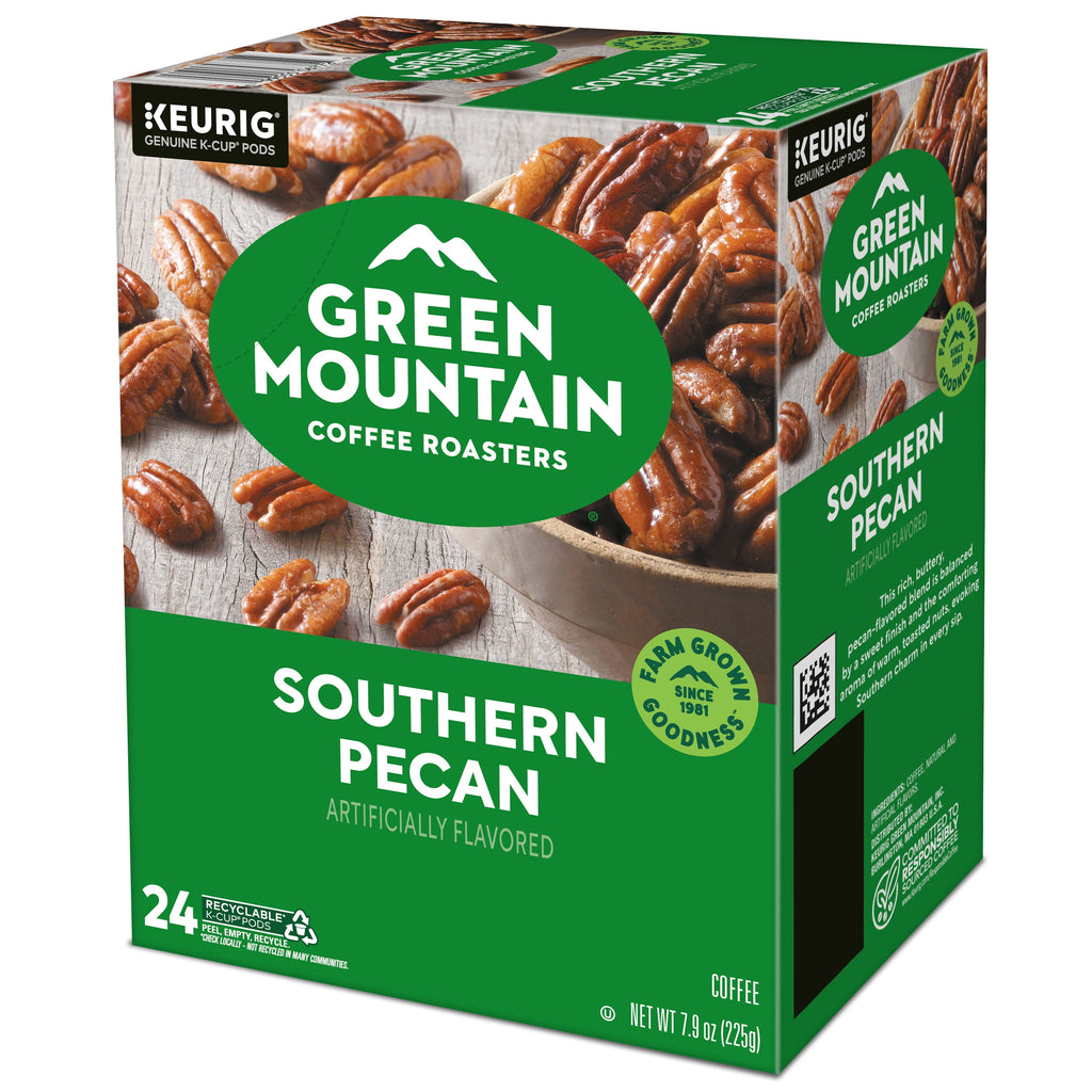 Green Mountain Coffee Southern Pecan - Flavored Keurig K-Cup Coffee Pods, Light Roast, 24 Count