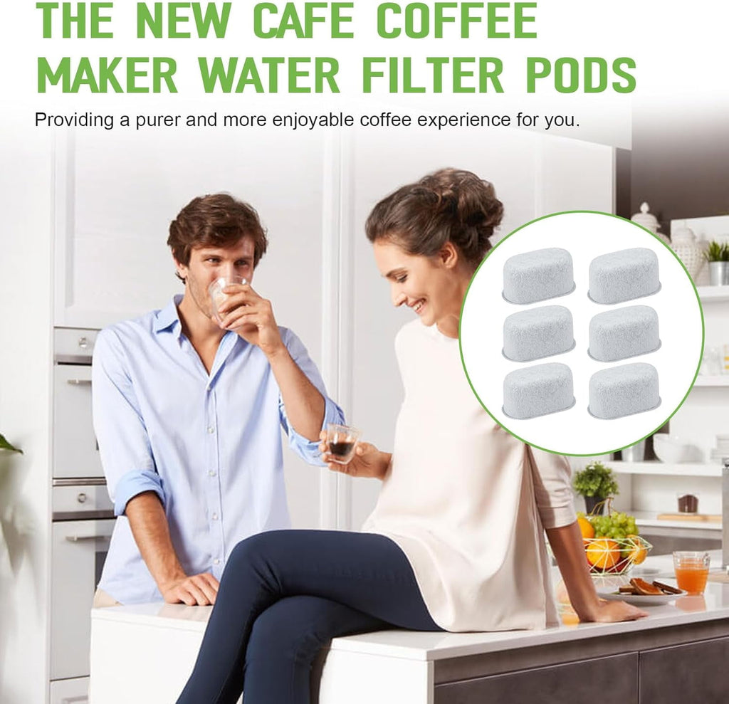 Kospetsin Activated Charcoal Filter Replacement Water Filters for Mr. Coffee Easy Measure and Dishwashable 12-Cup Coffee Makers - Coffee Machine 6 Pack