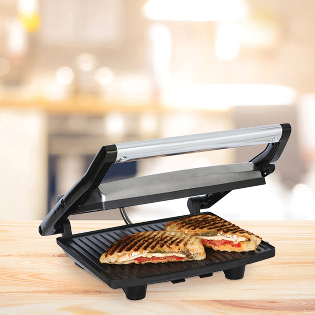 Brentwood Select TS-651 Compact Non-Stick Panini Press & Sandwich Maker - Stainless Steel