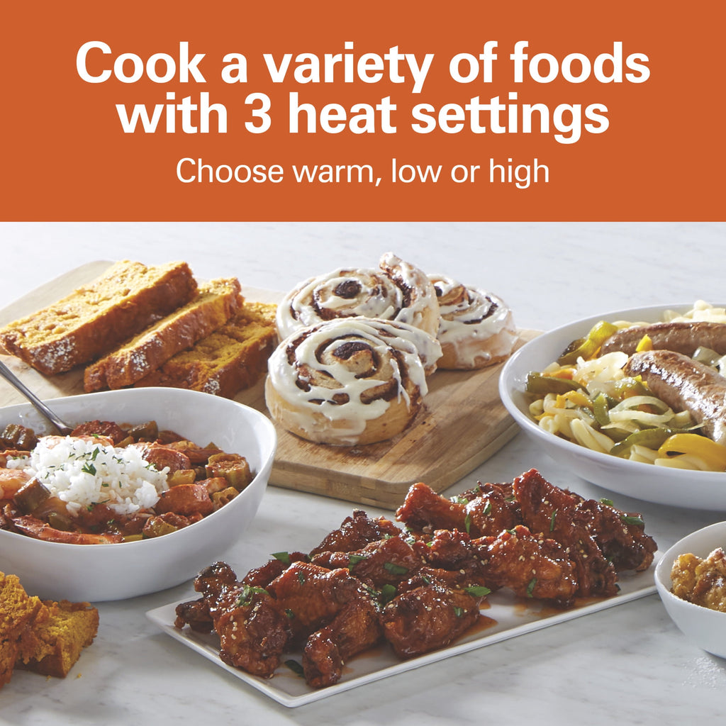 Hamilton Beach 7 Qt Programmable Slow Cooker - Stoneware Crock with Removable Pot, Stainless Steel