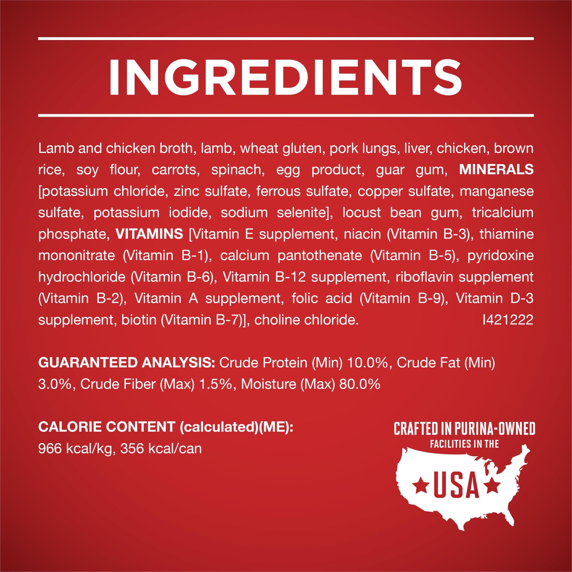 Purina ONE PLUS Natural Wet Dog Food - High Protein Soft Lamb & Brown Rice, 13 oz Can