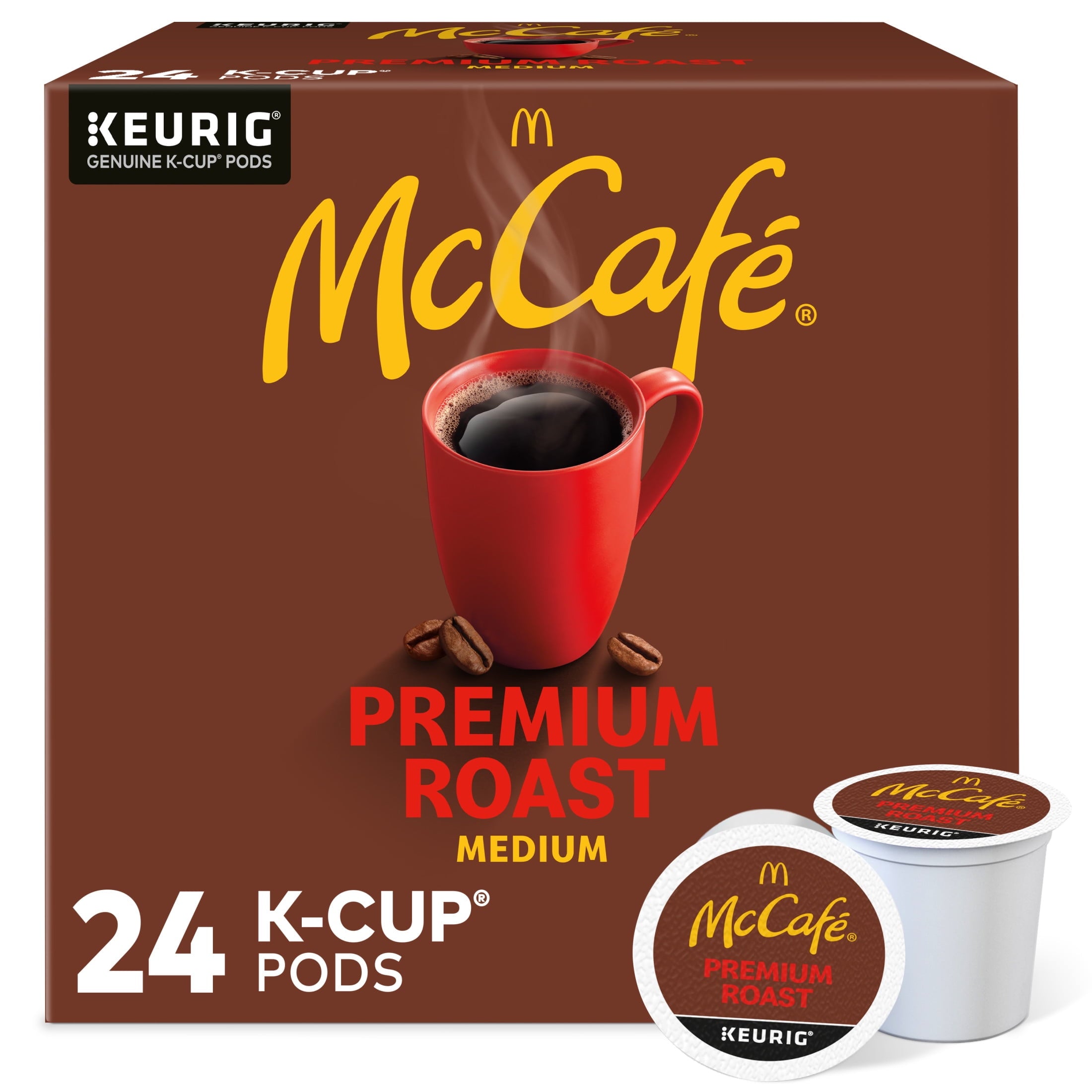 McCafe Premium Roast Coffee K-Cup Coffee Pods - Medium Roast, 24 Count For Keurig Brewers - 4-Pack