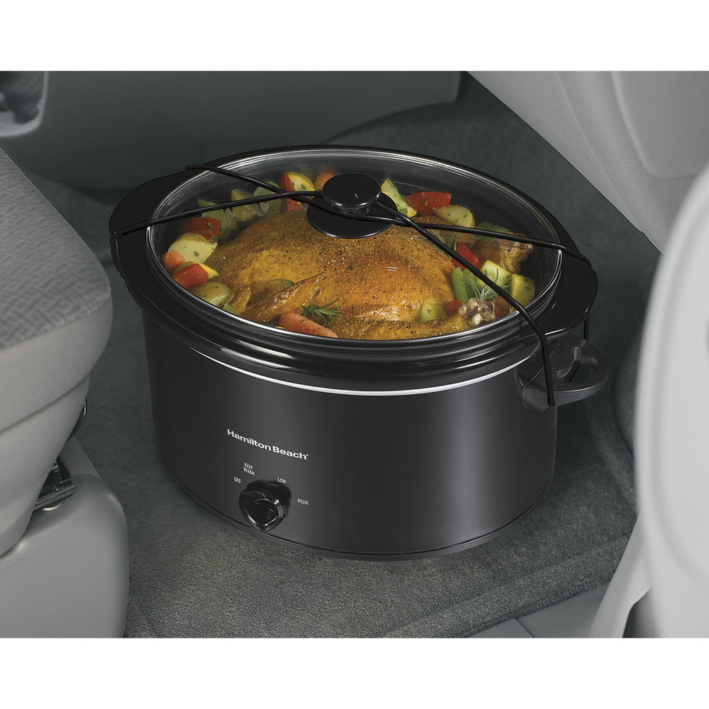 Hamilton Beach 5 Qt Slow Cooker - Stoneware Crock with Removable Pot, Black