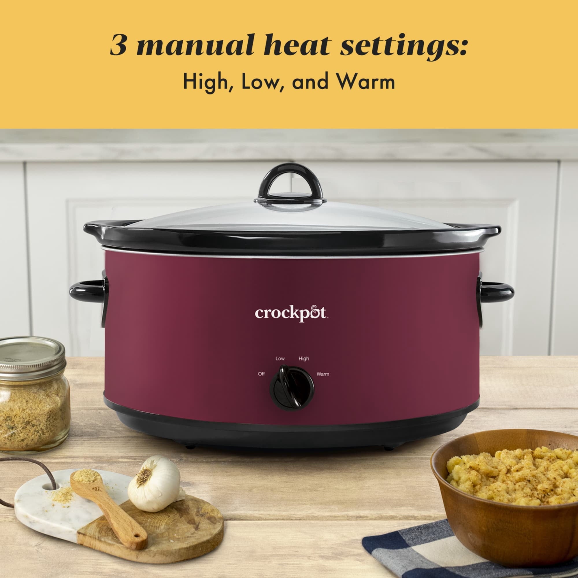 Crock-Pot Manual 8-Quart Slow Cooker - Rhubarb