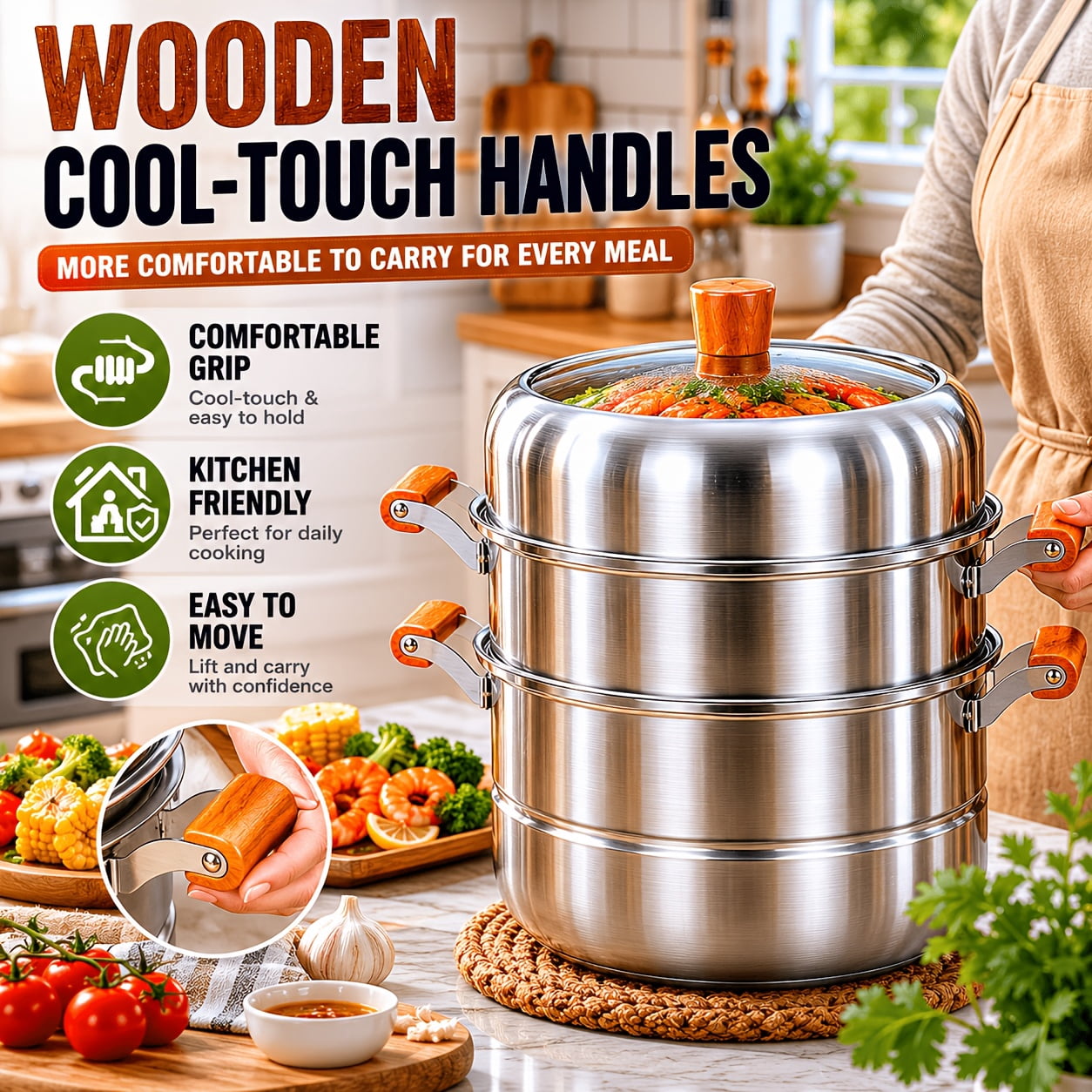 3-Tier Electric Food Steamers