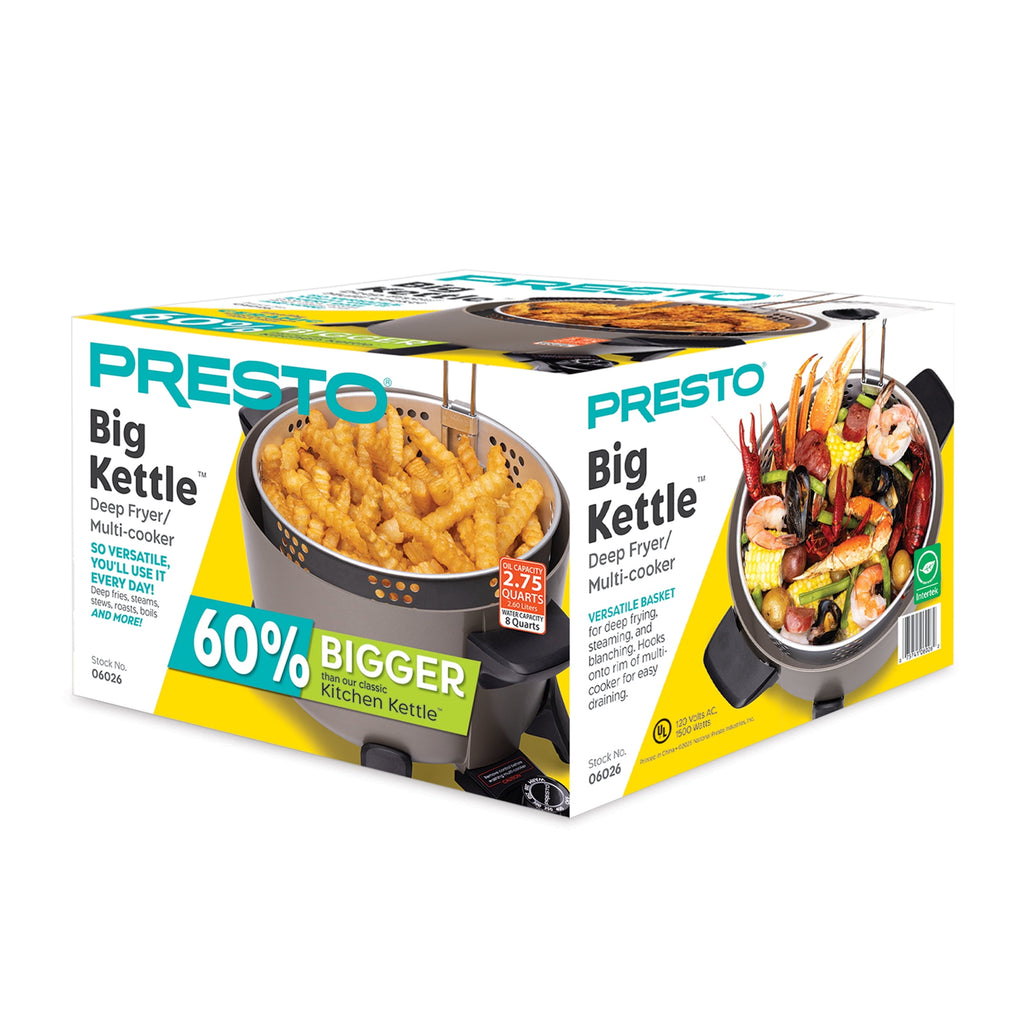 Presto Big Kettle Ceramic Deep Fryer/Multi-Cooker