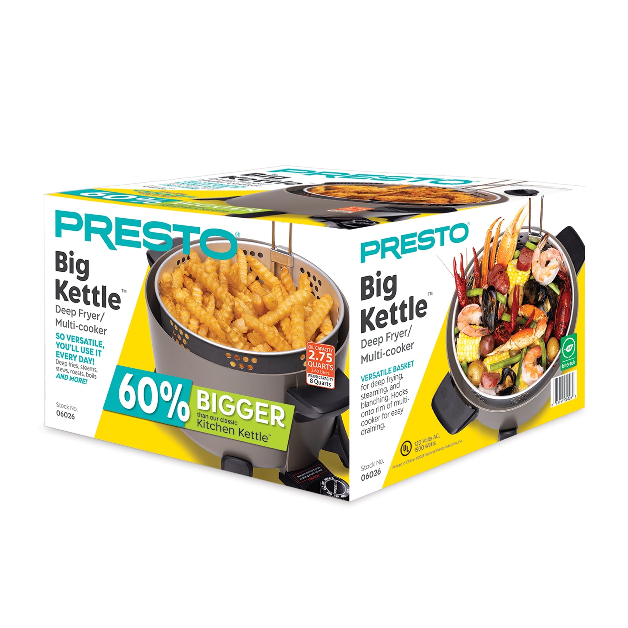 Presto Big Kettle Ceramic Deep Fryer/Multi-Cooker