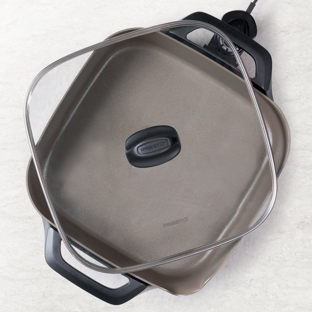 Presto 12-inch Ceramic Electric Skillet with Glass Cover