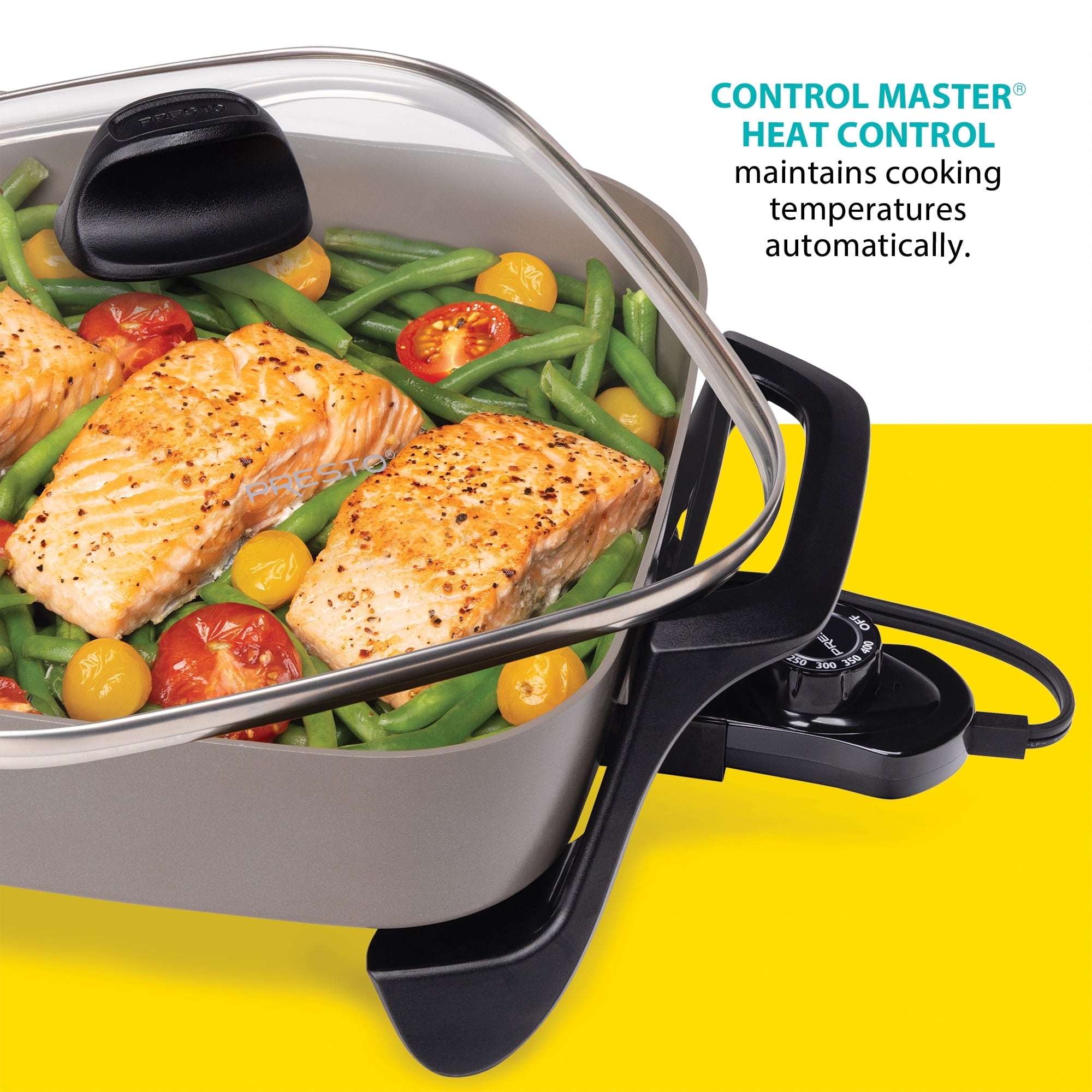 Presto 12-inch Ceramic Electric Skillet with Glass Cover