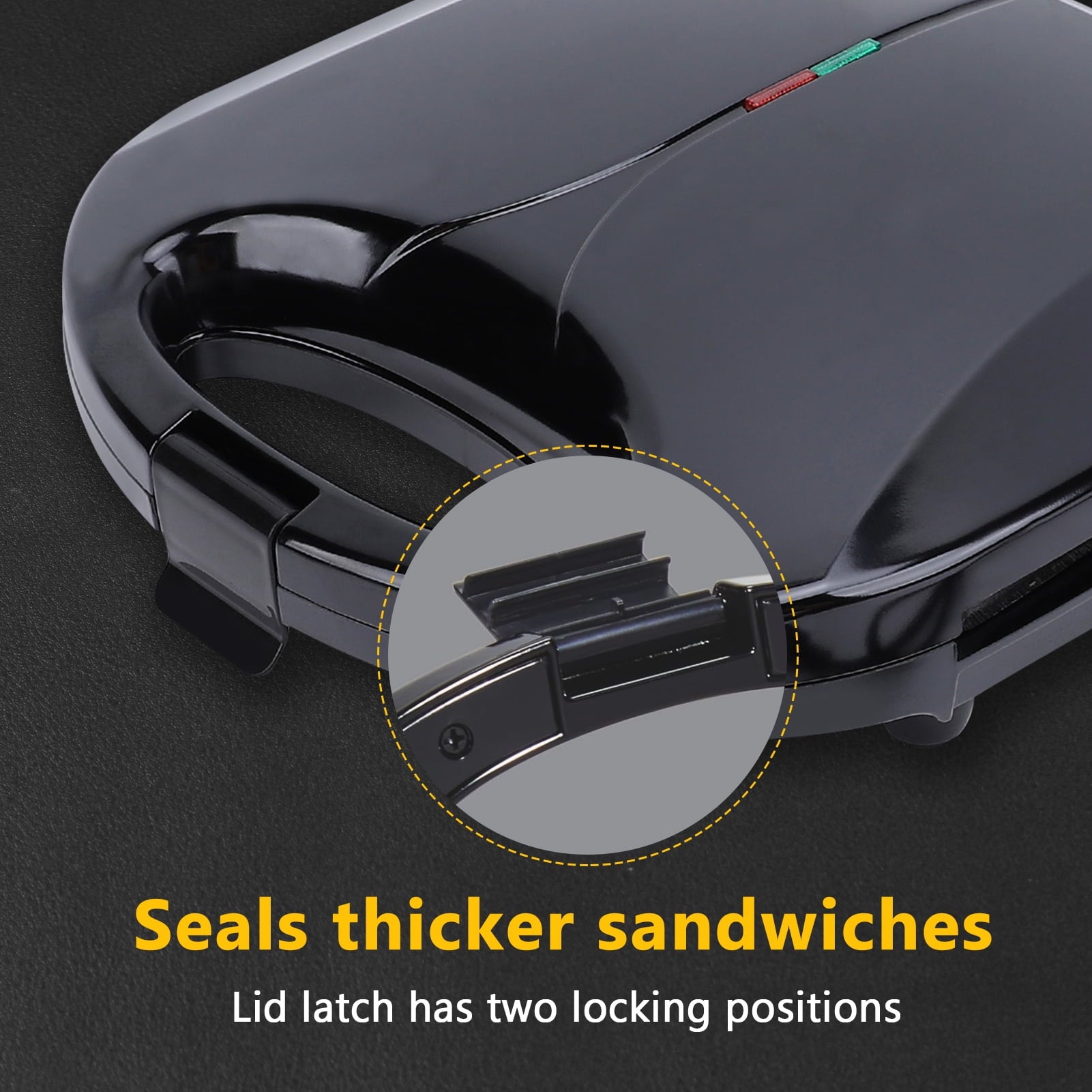 Panini Breakfast Machine Press Grill - 750W Non-Stick Sandwich Press Maker for Sandwich, Burgers, Steak