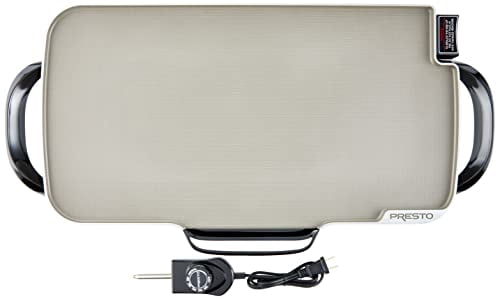 Presto 07062-22-Inch Ceramic Removable Handles Electric Griddle - Grey Ceramic