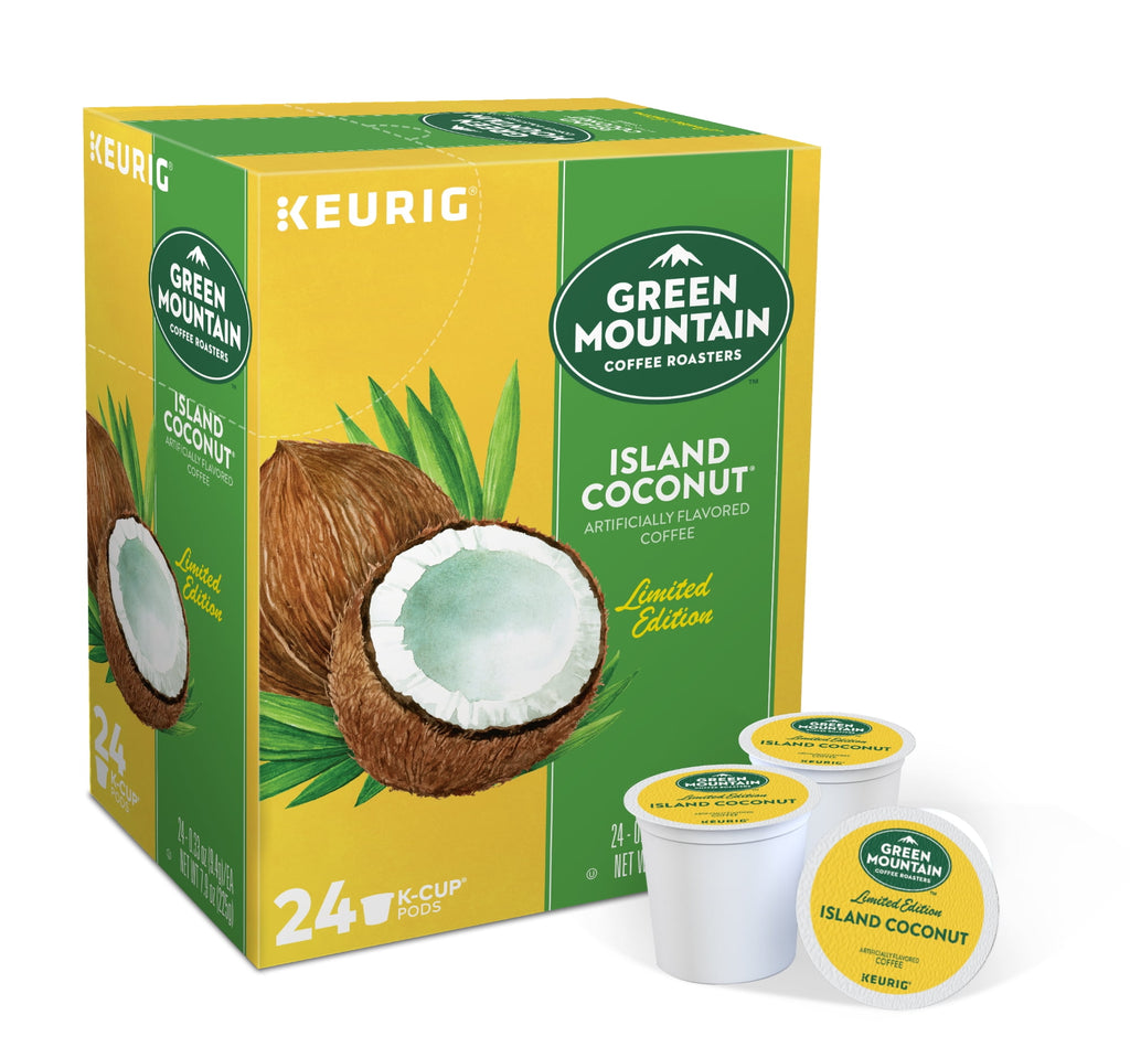 Green Mountain Coffee Island Coconut - K-Cup Pods, Light Roast, 24 Count For Keurig Brewers