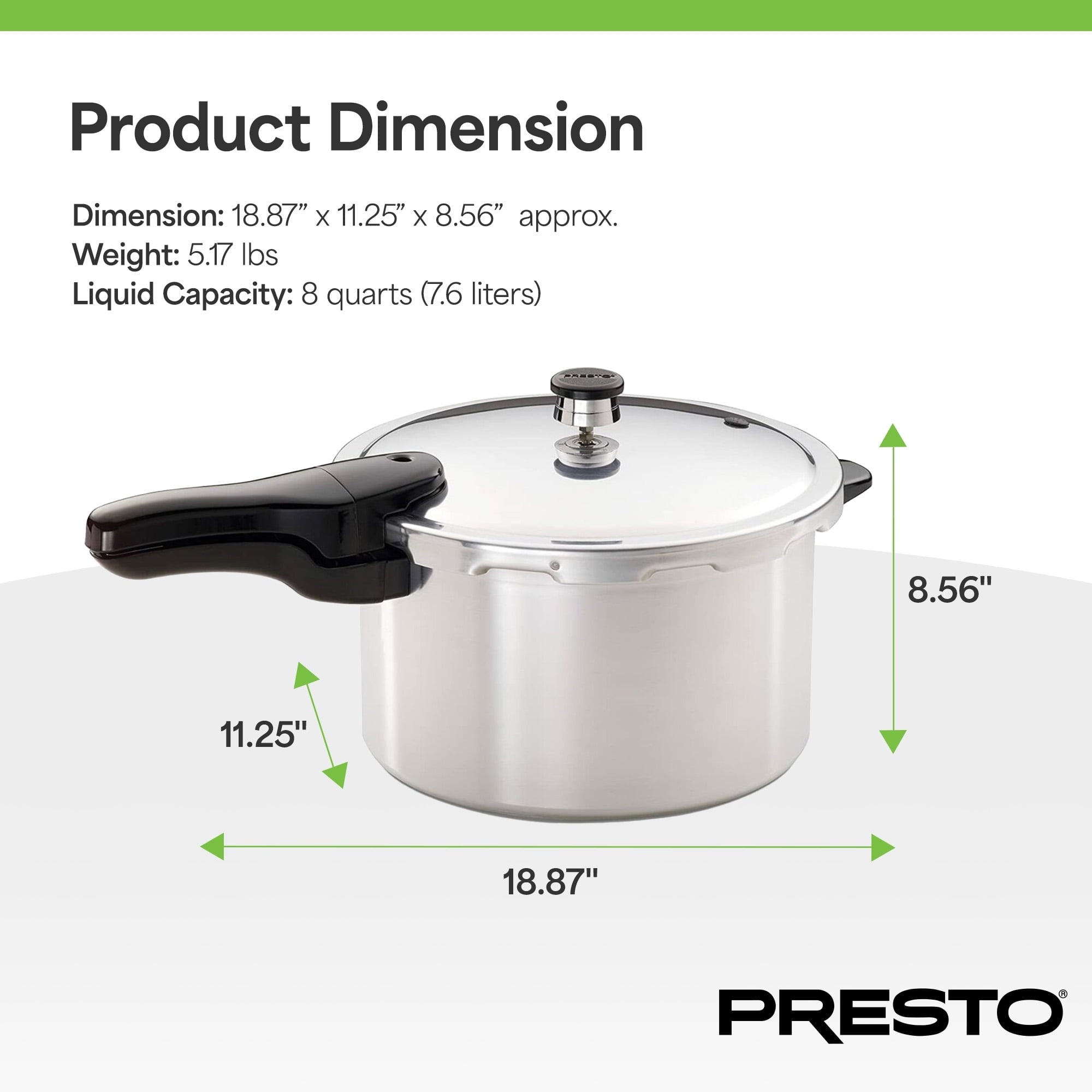 Presto® 8 Qt. Aluminum Pressure Cooker
