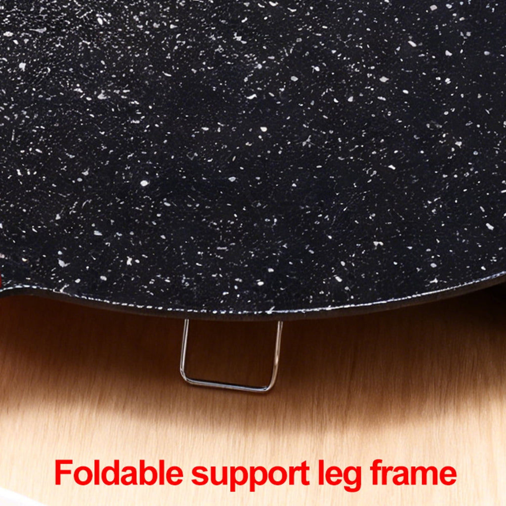 Electric Indoor Grill - 14 inch Nonstick Smokeless Round Griddle with Temperature Control for Kitchen BBQ Steak Pancakes