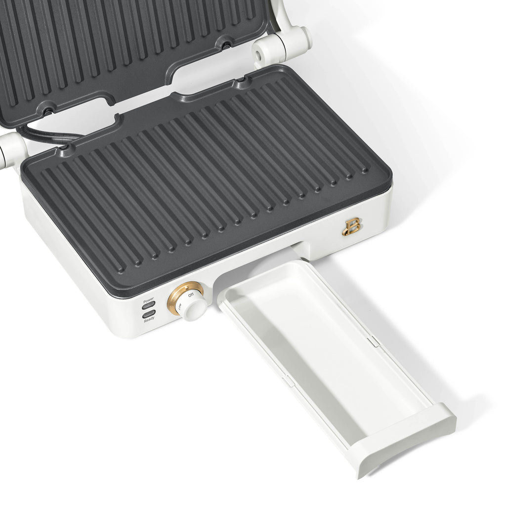Beautiful 2-in-1 Panini Press & Grill - White Icing by Drew Barrymore