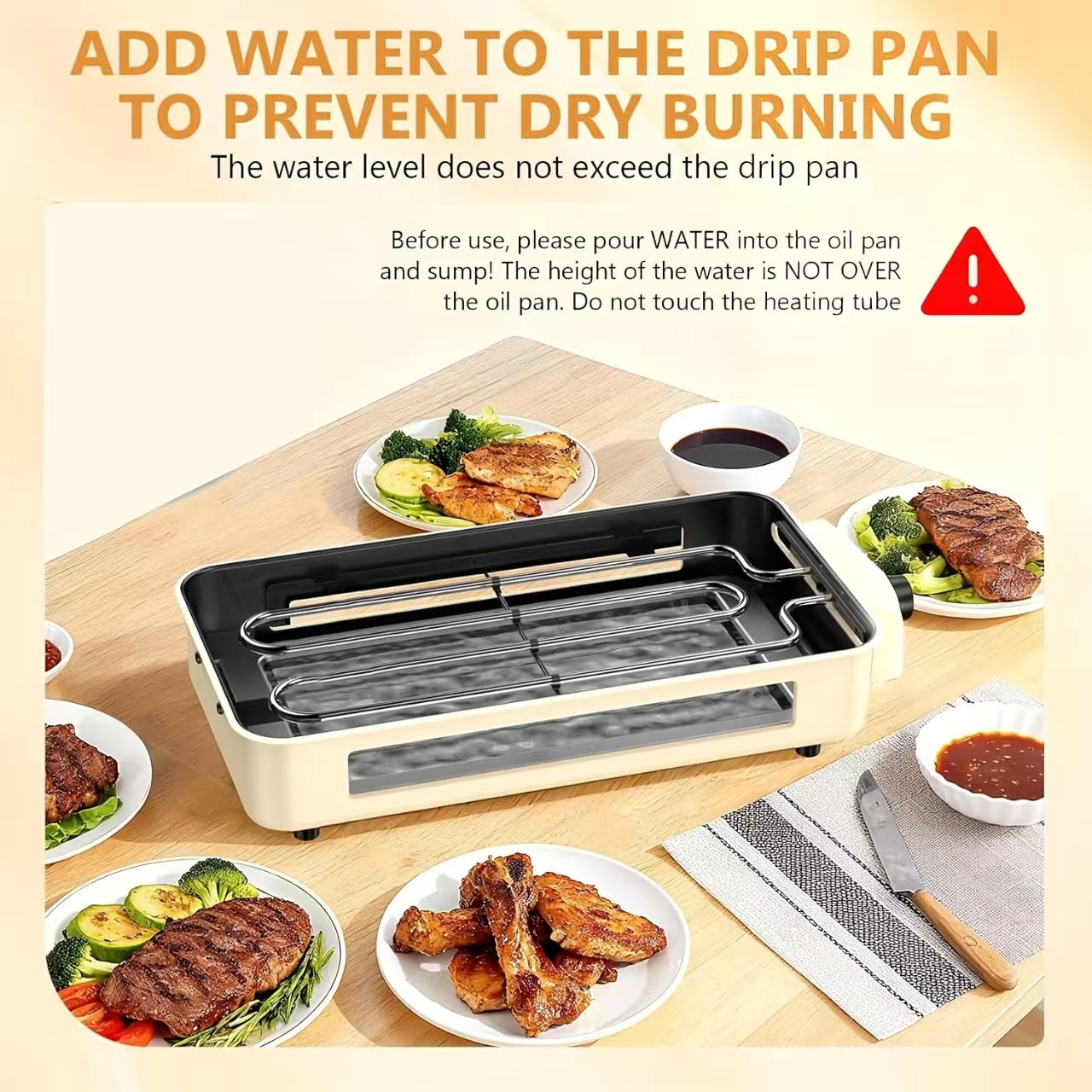 DELICIO 15.7-Inch Electric Indoor Grill - Non-Stick Countertop Barbecue Grill for Indoor Cooking, Smokeless Wood-Free Operation, Ideal for Small Families